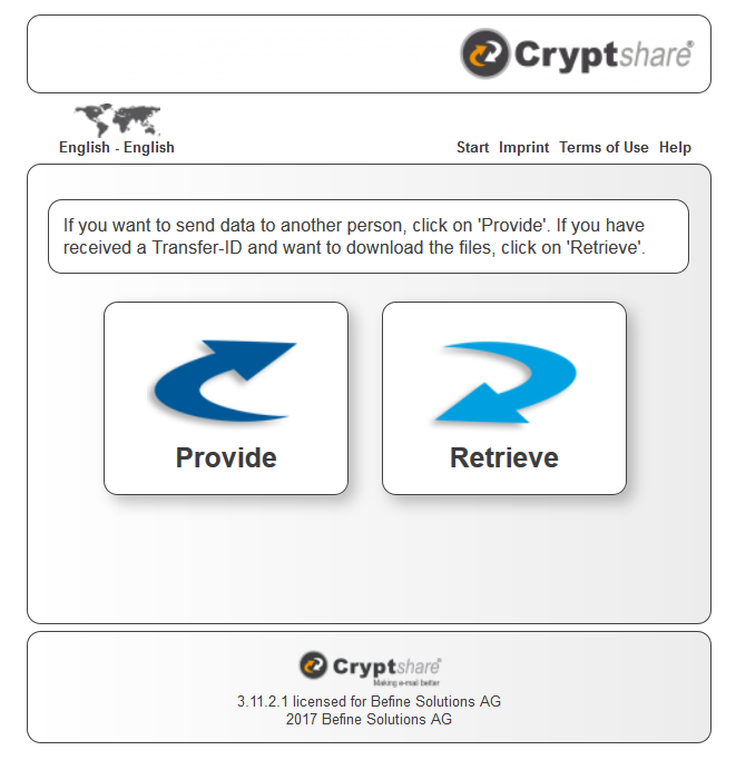 Cryptshare SMS Manual